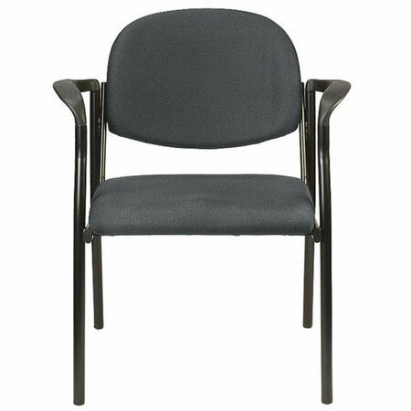 HOMEROOTS Charcoal Fabric Guest Chair - 26.8 x 19 x 32 in. 372340